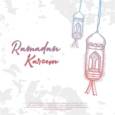 Premium Vector Hand Drawn Sketch Of Ramadan Lantern Lamp Illustration