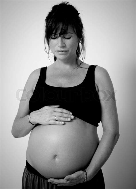 Schwangere Frau Stock Bild Colourbox