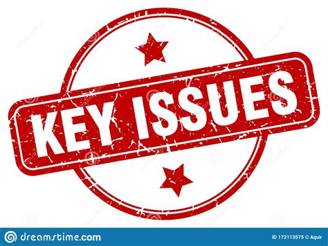 Key Issues Stamp. Key Issues Round Grunge Sign. Stock 