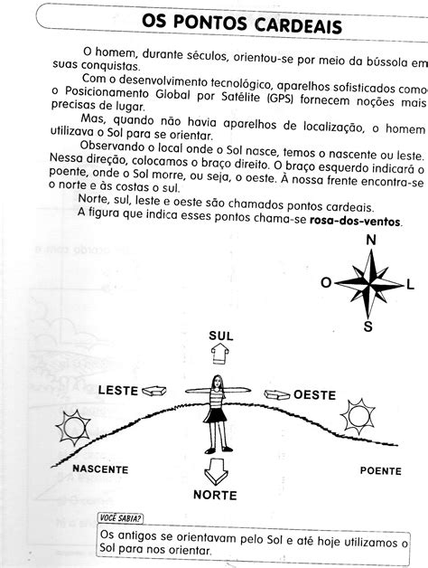 Atividades Sobre Orientação Pelo Sol 4 Ano