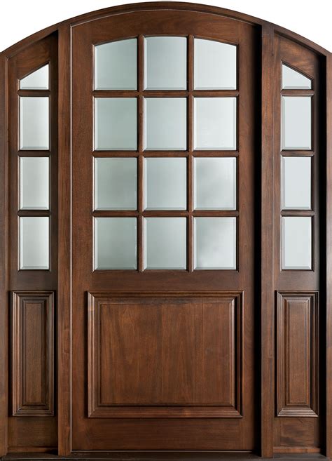 Front Entry Door Custom Single With 2 Sidelites Solid Wood With