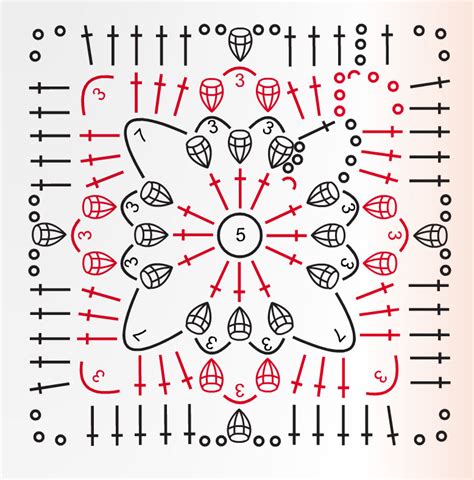 Bobble Star Square Crochet Pattern Diagram ⋆ Crochet Kingdom