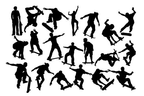 Skateboard SVG silhouette in 2020 | Silhouette clip art, Silhouette, Silhouette stencil