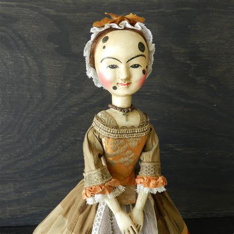 The Old Wooden Sisters Lady Nora Higgs Early English Wooden Doll