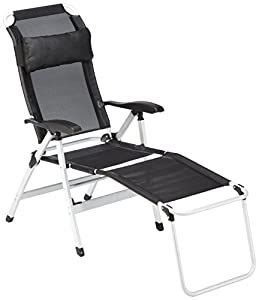 Removable pillow for adjustable comfort. 10T Easychair - Aluminium camping chair, high back incl ...