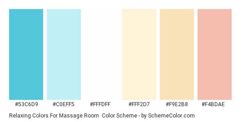 Relaxing Colors For Massage Room Color Scheme Blue