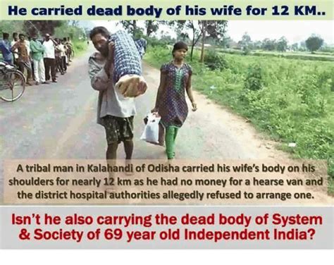 He Carried Dead Body Of His Wife For 12 Km A Tribal Man In Kalahandi Of