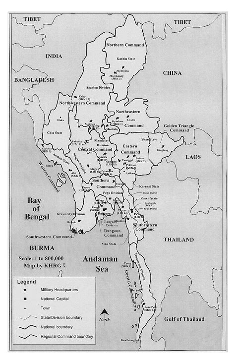 Administrative Map Of Myanmar Burma Myanmar Asia Mapsland