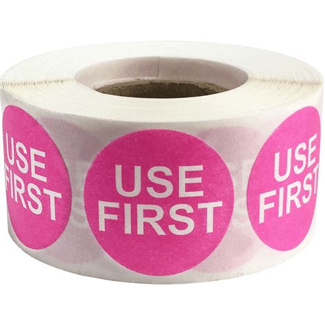 Dissolvable Use First Labels For Food Rotation Shelf Life Prep 1 Inch