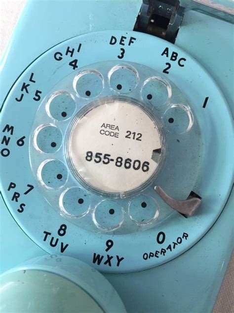 Mid Century Rotary Dial Wall Telephone Blue Or Teal Etsy Telephone