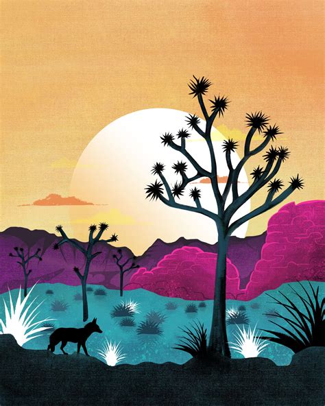 Joshua Tree Print National Park Poster Desert Wall Art California
