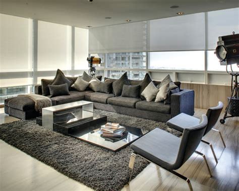 Mix grey with warmer neutrals. Dark Gray Sofa | Houzz