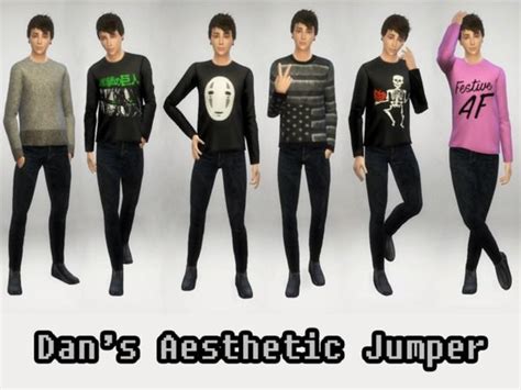 Cinnamonpunchs Dans Aesthetic Jumper Sims 4 Men Clothing Sims 4