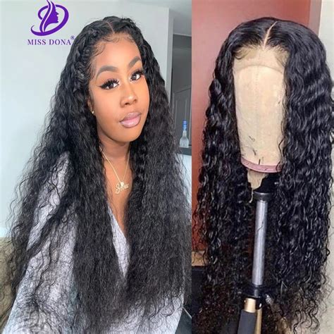 Miss Dona Deep Curly Lace Front Wig Human Hair Wigs For Black Women Deep Wave 13x4 Glueless