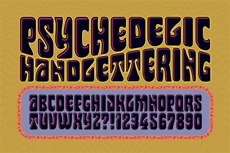 Useful for spelling words and names over the phone. Psychedelic Handlettering ~ Graphics ~ Creative Market