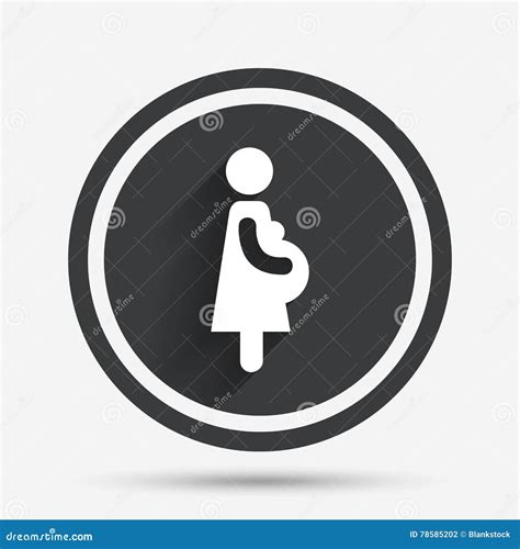 Pregnant Sign Icon Pregnancy Symbol Stock Vector Illustration Of