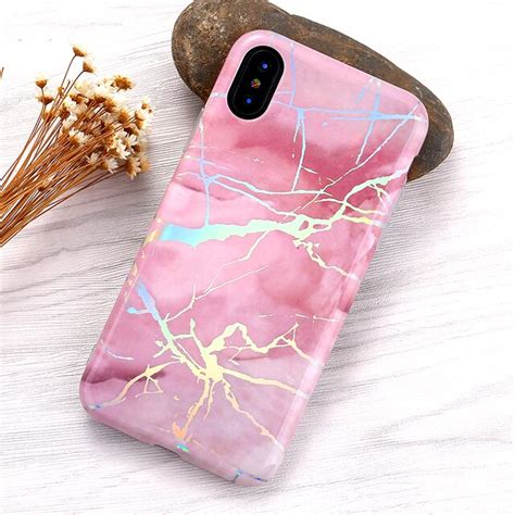 Luxury Colorful Marble Phone Case For Iphone Xs Max Xr Imd Plating