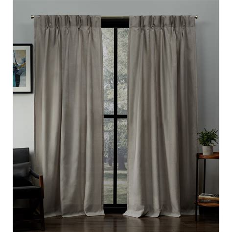 Exclusive Home Curtains 2 Pack Loha Linen Pinch Pleat Curtain Panels