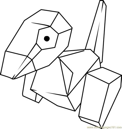 Porygon Pokemon Coloring Page For Kids Free Pokemon Printable