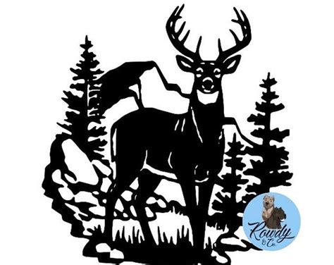 Deers Svg File Buck Svg Animals Svg Deer Clip Art Etsy Metal Tree