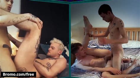 Bromo Tattooed British Vers Couple Mickey Taylor And Ronnie Stone Fuck Bareback And Cum