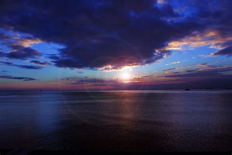 Blue Sunset Wallpaper Free Stock Photo Public Domain Pictures