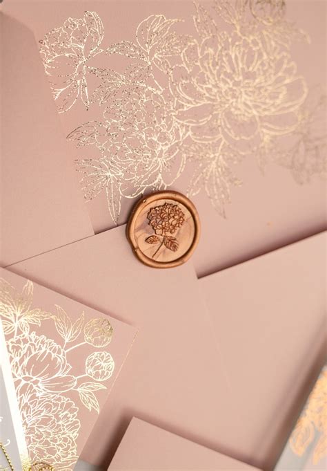 Wedding Invitations Gold Rose Gold Silver Glitter 4rombz Pink