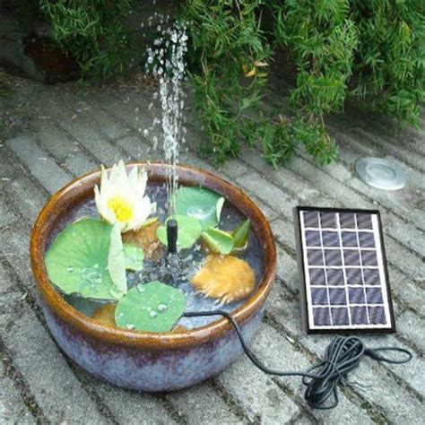 Solar Powered Garden Pond Fountains Backyard Design Ideas