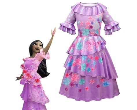 Disney Encanto Isabela Dress Costume For Girls Ages And Up Outfit