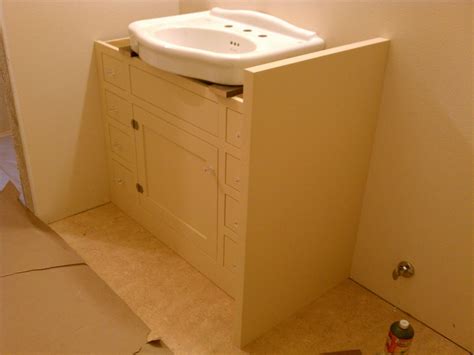Modern sink cabinets for bathrooms. Custom Made Bath Cabinet For Pedestal Sink by Artisan ...