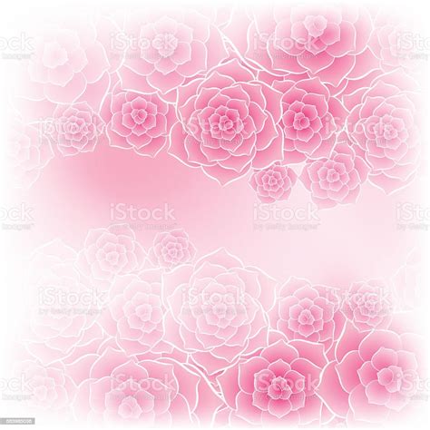 Beautiful Pink Rose Flower Background Stock Illustration Download