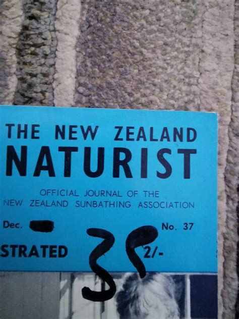 The New Zealand Naturist Official Journal Of The New Zealand Sunbathing
