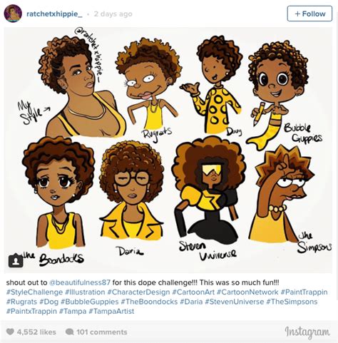 Your own hair doesn't look like a hat—why should your character's? Pics 17-Year-Old Black Artist Creates Viral Challenge to ...