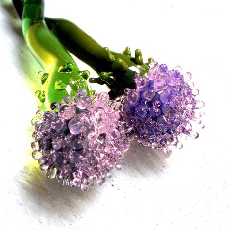Buy Hand Crafted Glass Thistle Purple Glass Long Stem Flowers