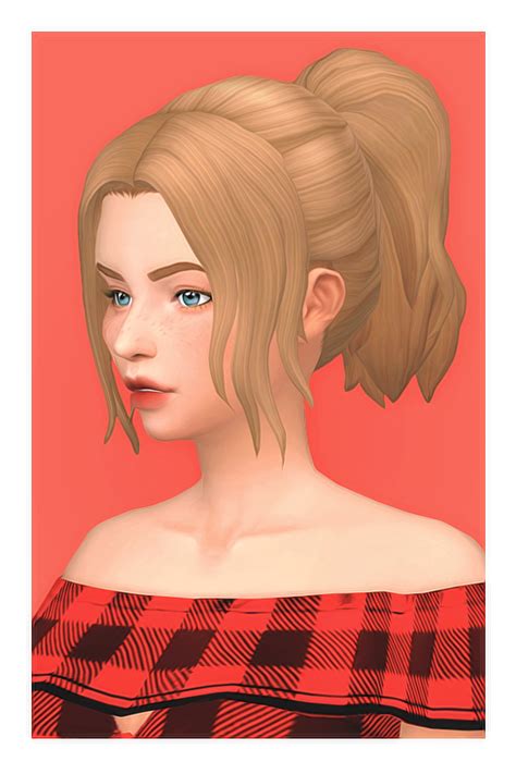 Christy Hair Sims Hair Ponytail Hairstyles Messy Ponytail