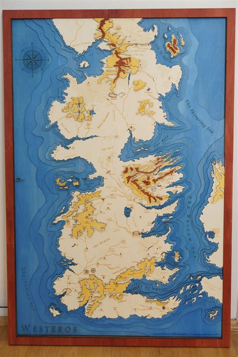 Topographical Map Of Westeros