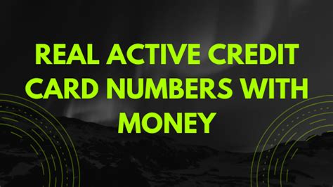 Maybe you would like to learn more about one of these? Real Active Credit Card Numbers with Money 11 With CVV Maxnos in 2021 | Credit card numbers ...