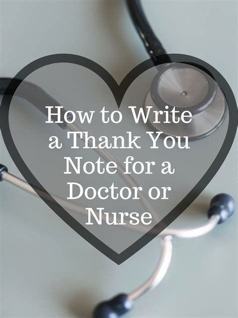 How To Write Thank You Notes For Doctors And Nurses Thank You Nurse