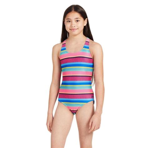Zoggs Girls Toucan Tropics Rowleeback Swimsuit