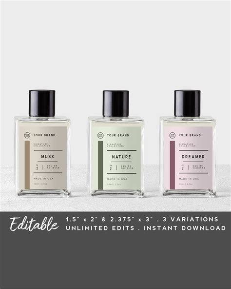 editable product label template bottle perfume label etsy singapore