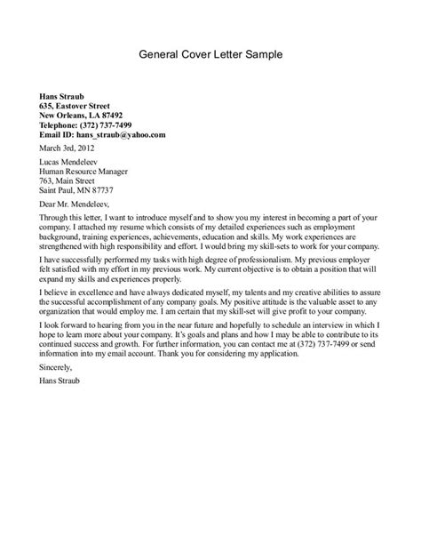 general cover letter examples  customer service