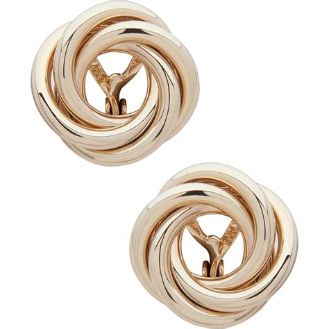 Lauren Ralph Lauren Goldtone Knot Stud Clip Earrings Fashion Earrings
