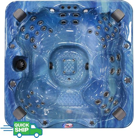 American Spas 7 Person 56 Jet Premium Acrylic Bench Spa Hot Tub With