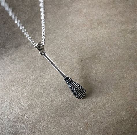 Witches Broom Necklace Sterling Silver Silver Necklace Sterling Silver