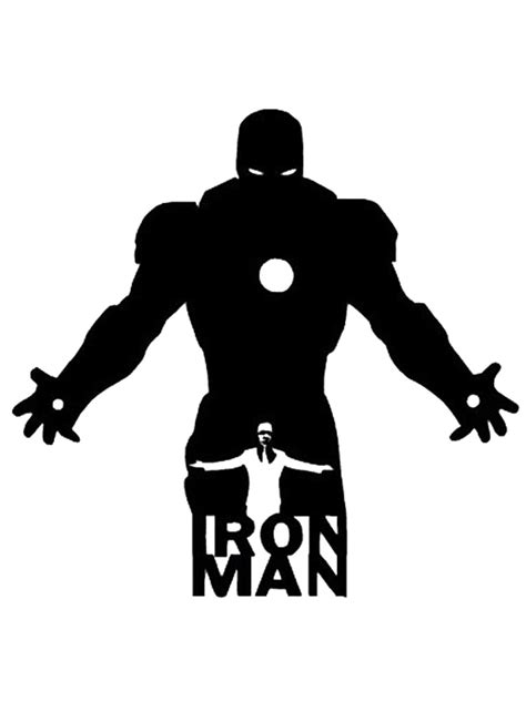Iron Man Face Stencil