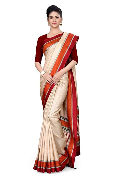 uniform saree 6 m with blouse piece at rs 480 00 in ahmedabad id 22522951597