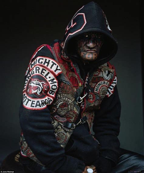 Haunting Portraits Of The Notorious Mighty Mongrel Mob Gang Mongrel Biker Gang Cool Photos