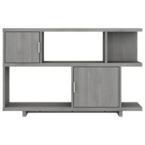 Bush Madison Avenue Low Bookcase In Modern Gray Nebraska Furniture Mart