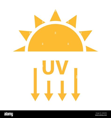 Uv Radiation Icon Vector Solar Ultraviolet Light Symbol For Graphic