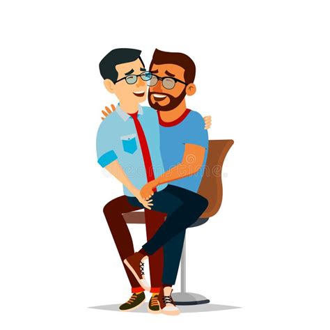 Vector Gay De Los Pares Dos Hombres De Abrazo La Misma Unión Del Sexo